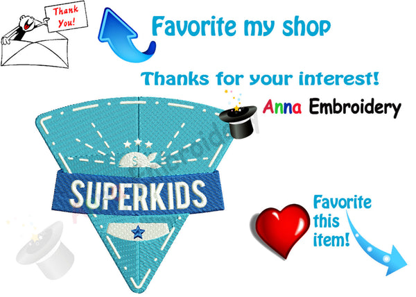 Super Kids Embroidery Design-Machine Patterns-Super hero kids-PES