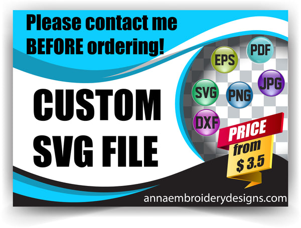 CUSTOM Embroidery Design, Personalized Embroidery Design,Logo Digitizing Service,Custom Applique Design,Custom Fonts,Custom svg,Custom Order