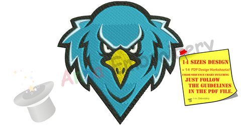 Eagle Embroidery Design-Eagle Head Embroidery-Bird Embroidery Design-Mascot Embroidery-Embroidery Patterns-Instant Download-PES