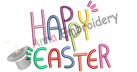Free Happy Easter Embroidery Design, Free Machine Patterns, Instant Download