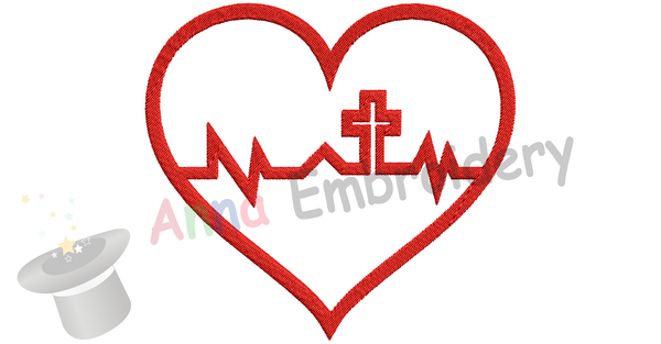 Faith in my Heart Embroidery Design-Heart Embroidery-Jesus Love Embroidery Design-Symbols Embroidery-Embroidery Patterns-Instant Download-PES