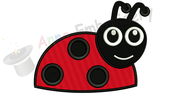 Cute Ladybug Machine Embroidery Design-bug-10 sizes-pes