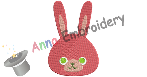 Free Easter Bunny Embroidery Design, Free Rabbit Face Embroidery Design,Free Machine Patterns, Instant Download