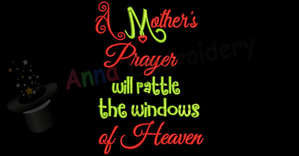 Cancer Awareness Embroidery Design-Quotes Embroidery-A mother's Prayer Embroidery Design-Embroidery Patterns-Instant Download-PES
