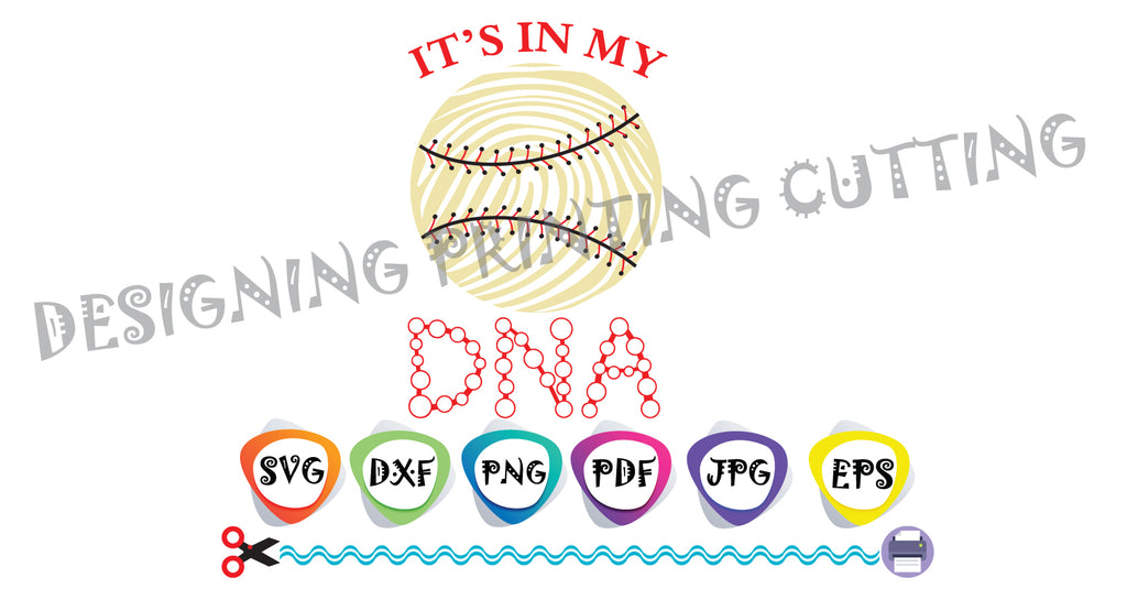 Baseball DNA SVG-Cut Files-Sports Svg-GIFT-Baseball Ball-Svg-T-shirt svg- Silhouette Cutting- Svg file for Cricut-Eps- Dxf- Pdf-