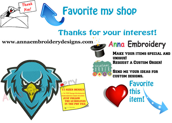 Eagle Embroidery Design-Eagle Head Embroidery-Bird Embroidery Design-Mascot Embroidery-Embroidery Patterns-Instant Download-PES