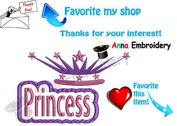 Princess Crown Embroidery Design-Disney Queen Crown- Instant Download