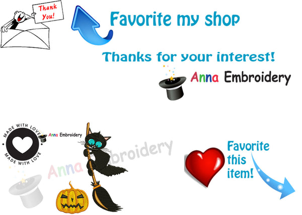 Halloween Black Cat Embroidery Design, Kitty design,Halloween pumpkin, Machine Patterns,10 sizes, 12 formats, Instant Download