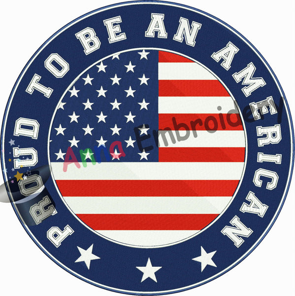American flag Machine embroidery design,USA flag,9 sizes, 8 Formats