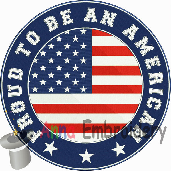 American flag Machine embroidery design,USA flag,9 sizes, 8 Formats