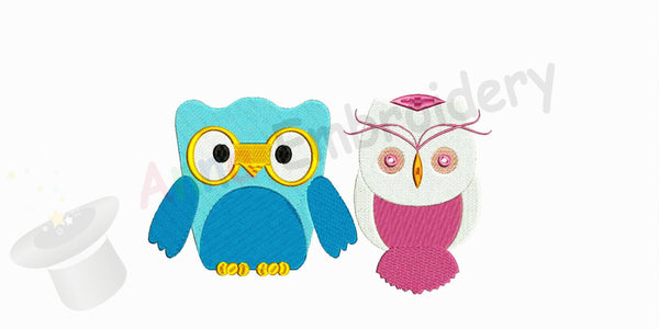 Girl Boy Baby Owl Machine Embroidery Design,Embroidery For Kids,Baby embroidery,filled stitch,machine patterns,9 SIZES, INSTANT DOWNLOAD