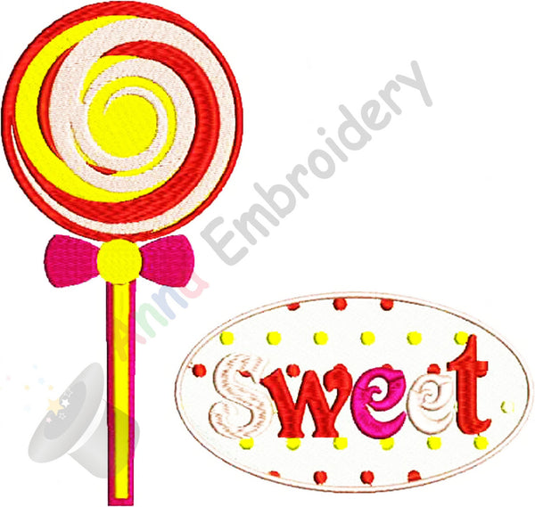 Lollipop Machine Embroidery Applique Design,sweet,Embroidery For Kids Baby,filled stitch,machine patterns,INSTANT DOWNLOAD,4x4 5x7 6x10 hoop