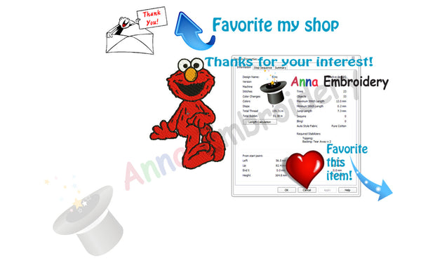 Cartoon embroidery design,red cartoon, machine patterns,filled stitch,patterns,10 sizes,11 formats,INSTANT DOWNLOAD