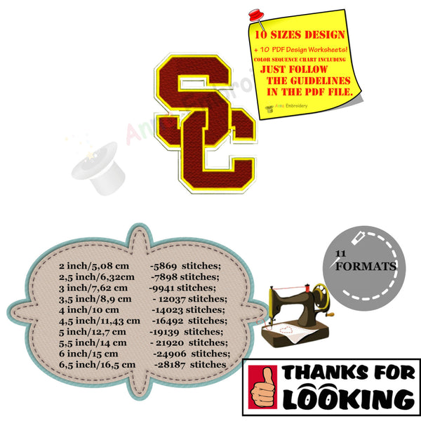 Football Embroidery Design,Sport embroidery,football,Football college team,filled stitch,patterns,10 sizes,11 formats,INSTANT DOWNLOAD