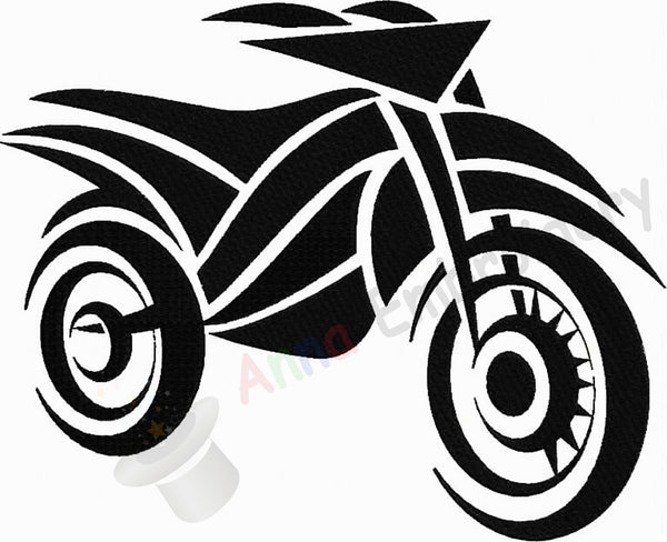 Motorbike Bike machine embroidery pattern,embroidery design, filled stitch,machine patterns,9 sizes design,8 formats