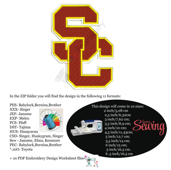 Football Embroidery Design,Sport embroidery,football,Football college team,filled stitch,patterns,10 sizes,11 formats,INSTANT DOWNLOAD