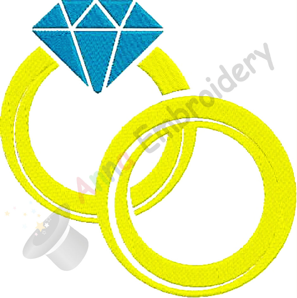 Wedding Rings machine embroidery design,anniversary design,bride, ring ...