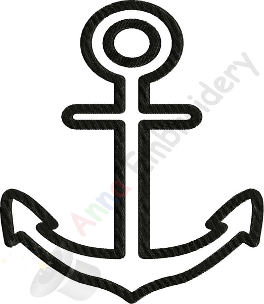 Nautical Anchor Machine Embroidery Design,anchor aplique,anchor embroidery,filled stitch,machine patterns,8 sizes,8 formats,INSTANT DOWNLOAD