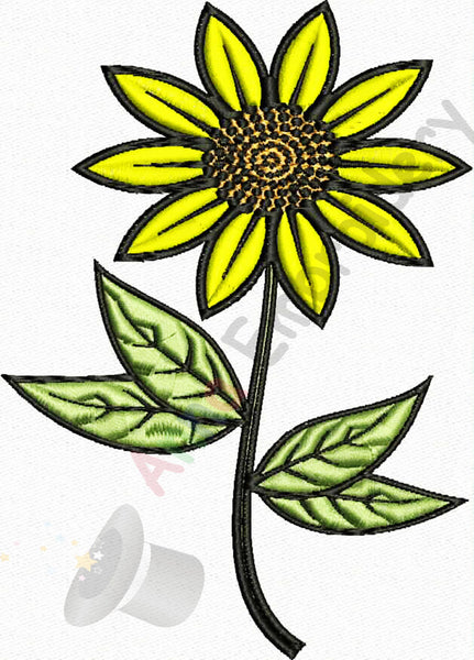 Sun Flower, Sun Flower embroidery, Machine embroidery design,8 sizes design, INSTANT D0WNLOAD
