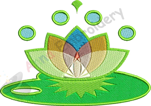 Lotus Flower machine embroidery design,lotus embroidery,machine patterns, 10 sizes, 11 formats