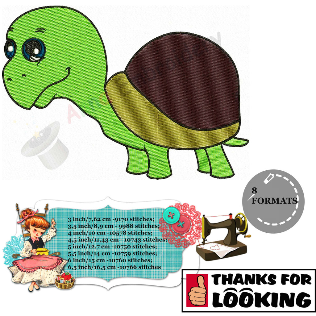 Turtle Machine Embroidery Design,sea life,machine embroidery, machine ...