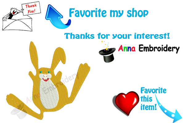 Cute Easter Bunny Machine Embroidery Design-Instant Download-10 sizes-12 file formats-Digital File-pes