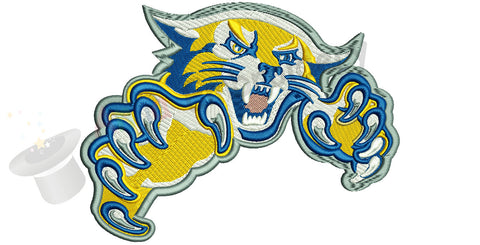 Wildcat Machine Embroidery Design,filled stitch,machine patterns, 9 SIZES,INSTANT DOWNLOAD