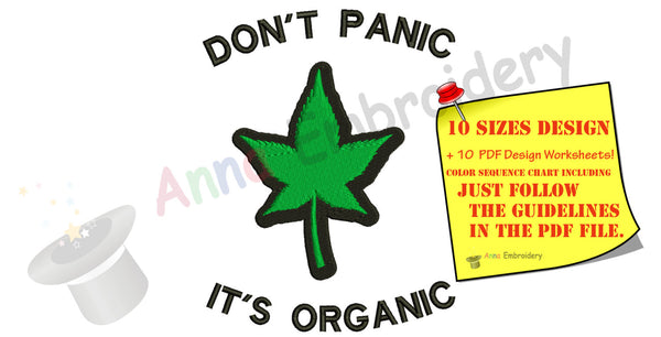 Cannabis Marijuana Machine Embroidery Design-Weed Embroidery Pattern
