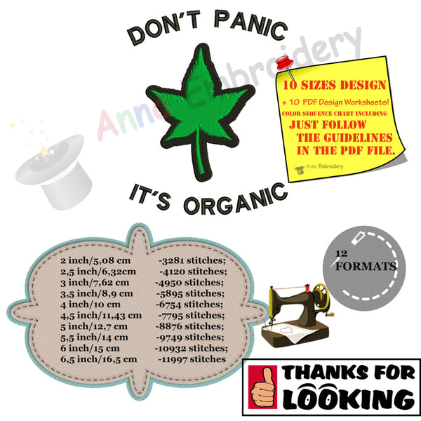 Cannabis Marijuana Machine Embroidery Design-Weed Embroidery Pattern