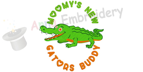 FLORIDA Gators machine Embroidery Design, cute gator,wild animals,filled stitch,machine patterns, 10 sizes,INSTANT DOWNLOAD