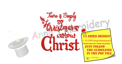 No Christmas without Jesus Embroidery-Jesus Birth Embroidery Design-Christmas Embroidery Design-Embroidery Patterns-Instant Download-PES